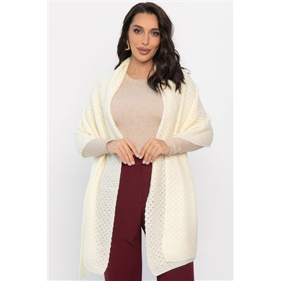 Вязаный палантин (молочный) ВП02-1М