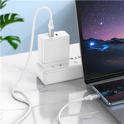 Кабель USB - Type-C Borofone BX108 18W 100см 3A  (white)