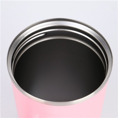 Термокружка Мастер К Original, 500 мл, Original, с надписью Coffee, сохраняет тепло 10 ч, нержавеющая сталь, розовая