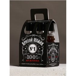 Гель для душа «Крутой мужик», набор 4 шт. × 100 мл, Чистое счастье