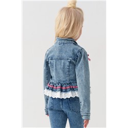 Куртка текстильная джинсовая для девочек PLAYTODAY, 1240248