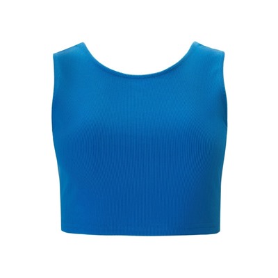 Топ с сеткой женский MINAKU: Casual Collection, электрик, размер 46