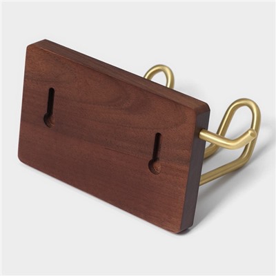 Держатель для фена Stölz Hölzern Premiere, ореховое дерево, алюминий, 20.5×11×8 см