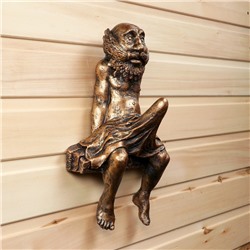Крючок декоративный «Дед в полотенце», настенная ключница, 34.5×22×12.5 см