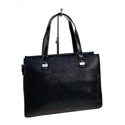 Женская сумка из искусственной кожи и натуральной замши, цвет черный