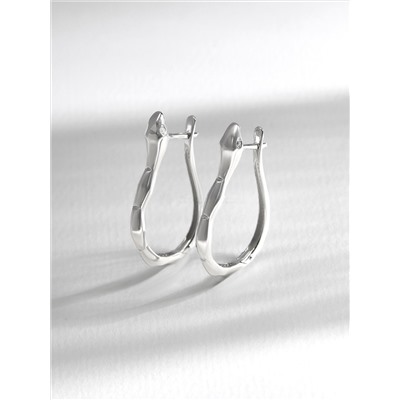 Серьги из серебра с фианитами родированные - Змеи С5392р