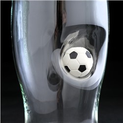 Бокал для пива с футбольным мячом «Непробиваемый», 500 мл