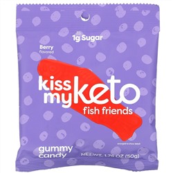 Kiss My Keto, Fish Friends Gummy Candy, Berry Flavor, 6 Bags, 1.76 oz ( 50 g) Each