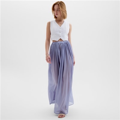 Юбка макси женская MINAKU: Casual Collection, серо-голубая, размер 46