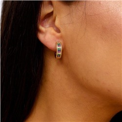 Серьги конго коллекция "Xuping" покрытие позолота, вставка: фианиты, цвет: разноцветные, Х000031072, арт.001.843