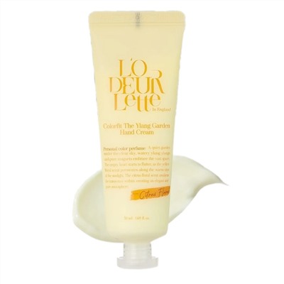 LODEURLETTE Крем для рук увлажняющий с ароматом иланг-иланг / In England Colorfit Ylang Garden Hand Cream, 50 мл 24060