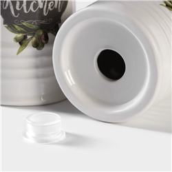 Набор для специй Доляна «Гурман», солонка, перечница, 120 мл, доломит, белый