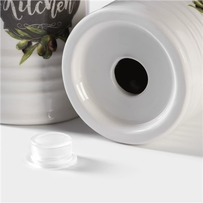 Набор для специй Доляна «Гурман», солонка, перечница, 120 мл, доломит, белый