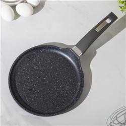 Сковорода блинная Мечта «Гранит», d=22 см, пластиковая ручка, антипригарное покрытие, серая