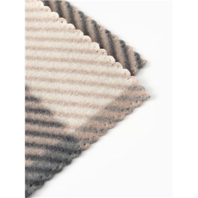 Плед флисовый «Экономь и Я. Клетка», 150×130 см, флис 160 г/м², бежевый