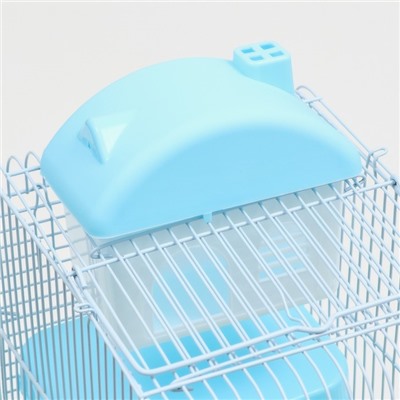 Клетка для мелких грызунов «Пижон», с наполнением, 23×17×45 см, голубая