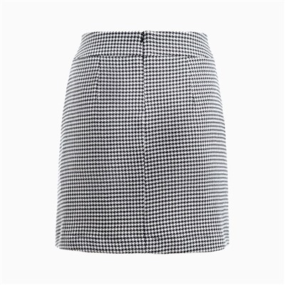 Юбка с разрезом мини женская MIST: Classic Collection, размер 48, чёрная, белая