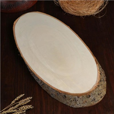 Спил осины, косой, слэб для декора, 55×24±2 см