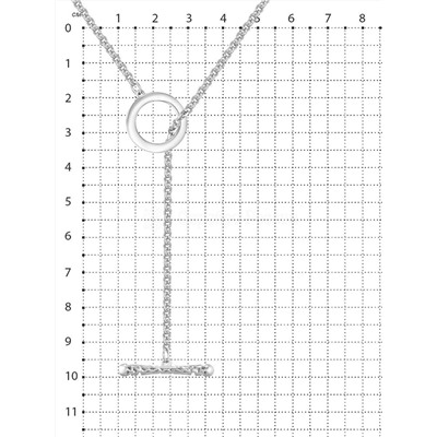 Колье из серебра родированное 440-10-491р