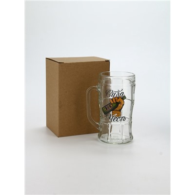 Кружка пивная стеклянная «Сила, честь», 500 мл, 18+