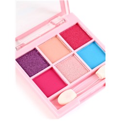 Косметика детская «Спелая клубничка» для девочек: тени 6 цветов, блеск прозрачный 10 г, заколки для волос