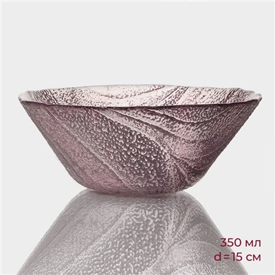 Салатник «Драхна», d=15 см, стекло, бордовый