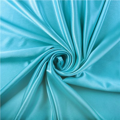 Штора портьерная «Этель» ширина 135 см, высота 260 см, цвет бирюзовый, глянцевая