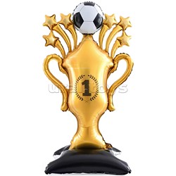 Шар 3D (59''/150 см) Фигура на подставке, Кубок Чемпиона, Футбольный мяч, 1 шт. в уп.