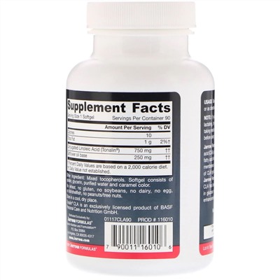 Jarrow Formulas, Конъюгированная линолевая кислота (CLA), 90 мягких таблеток
