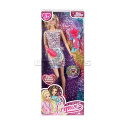 Кукла 29см София, руки и ноги сгиб., акс, кор