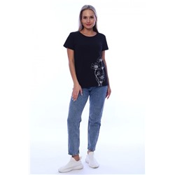 Футболка женская ФЖ060 (Черный)