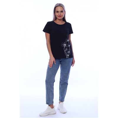 Футболка женская ФЖ060 (Черный)