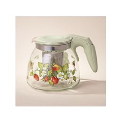 Чайник заварочный 900мл ЗЕМЛЯНИКА с фильтром AGNESS п/уп