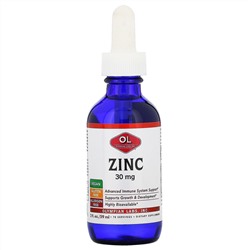 Olympian Labs, Zinc, 30 mg,  2 fl oz (59 ml)