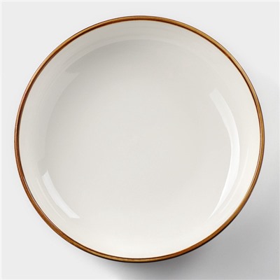 Тарелка глубокая Magistro «Церера», 1.1 л, d=22 см, фарфор, белая