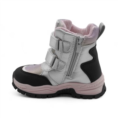 Ботинки мембранные на меху В6673-15 серебро п/п