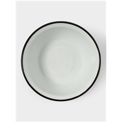 Миска эмалированная «Цветное печенье», 1 л, белая