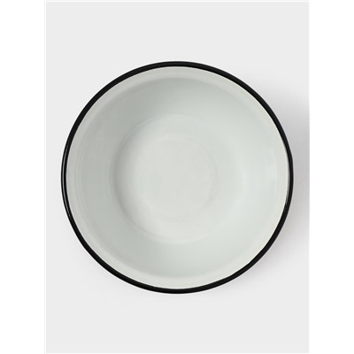 Миска эмалированная «Цветное печенье», 1 л, белая