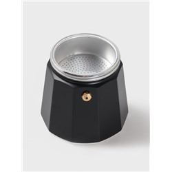 Кофеварка гейзерная Доляна Alum black, на 6 чашек, 300 мл, цвет чёрный