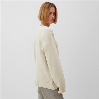 Джемпер женский MINAKU: Knitwear collection, бежевый, размер 50-52