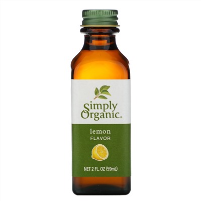 Simply Organic, Лимонный ароматизатор, 2 жидких унций (59 мл)