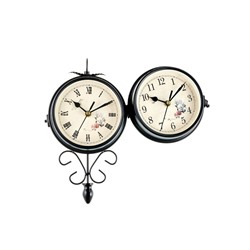 Часы настенные интерьерные «Весенние», двусторонние, на подвесе, плавный ход, 30×48 см, циферблат d=17 см, от батареек 2хАА