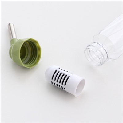 Поилка для грызунов, 80 мл, крепление-пружинка, зелёная