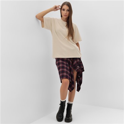 Футболка женская из вареного хлопка Mist Icon, размер 42-44, цвет молочный