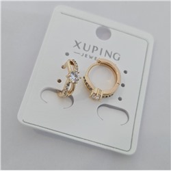 Серьги коллекция "Xuping" покрытие позолота, вставка: фианиты, арт.004.020