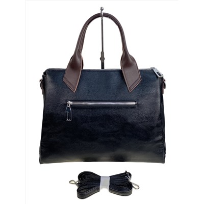 Женская сумка из натуральной кожи, цвет  черный