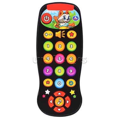 Пульт чёрный 12+ песен, мелодий и звуков. на блистере