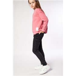 Свитшот из теплого футера-трехнитки с принтом фольгой