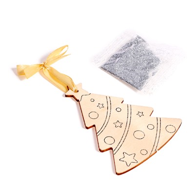 Основы для росписи и выжигания на новый год «Роспись по дереву. Ёлочные подвески», набор для творчества