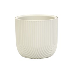 Кашпо для цветов «Рамона», 3.7 л, d=22 см, h=20 см, пластиковое, со вставкой, белое